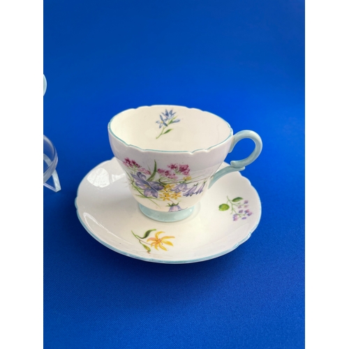 232 - Two Shelley Wild Flowers Tea Cups & Saucers