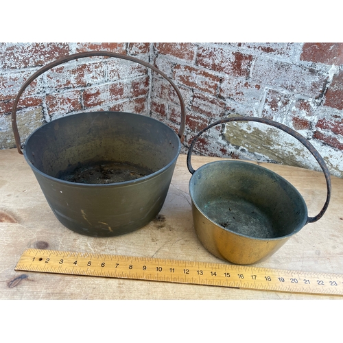 137 - Two Vintage Jam Pans