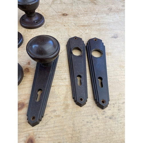 144 - Quantity Of Art Deco Bakelite Door Handles