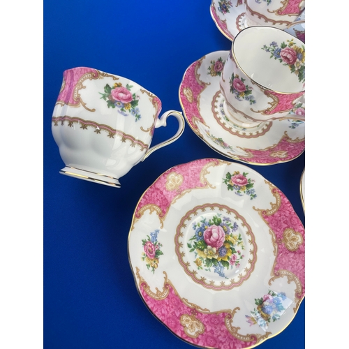 247 - Six Royal Albert Lady Carlyle Pattern Cups & Saucers