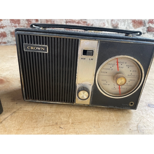 78 - Vintage Crown Radio & Kodak Flash II Camera