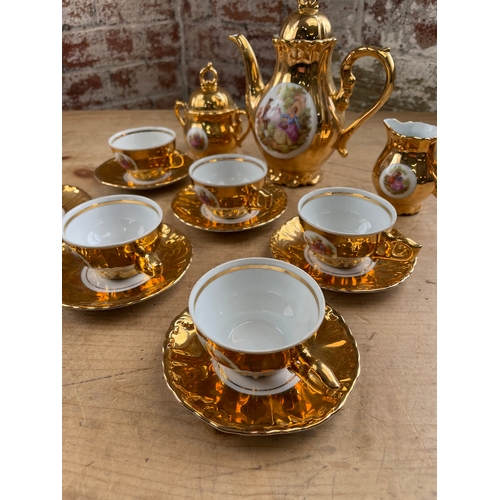 215 - Vintage Bondware Gold Lustre Tea Service