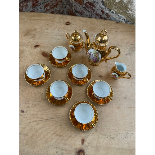 215 - Vintage Bondware Gold Lustre Tea Service