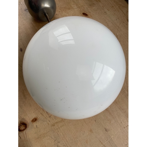 369 - Vintage Style Opaline Globe Pendant Light