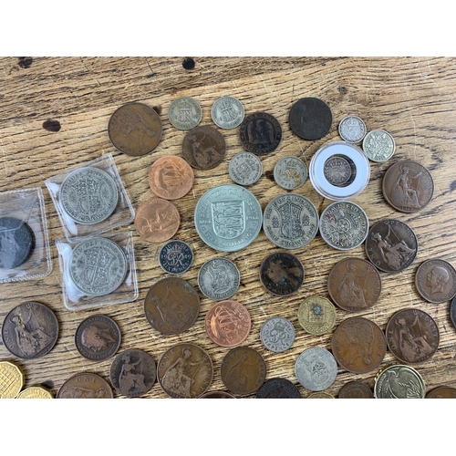 25 - Over 60 Items of UK Coinage Ranging from George III to Elizabeth II inc. Silver Content