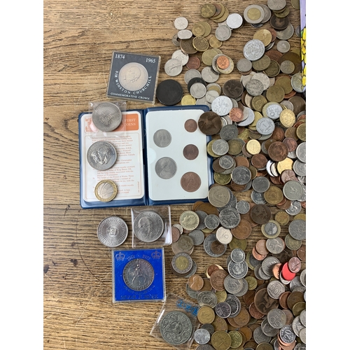 27 - Very Large Collection European, UK and US Coinage, very heavy in Floral tin