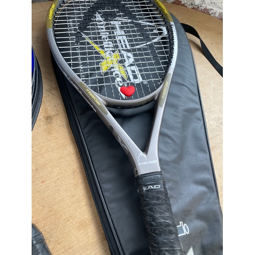 274 - Three Tennis Rackets & New Shuttlecocks