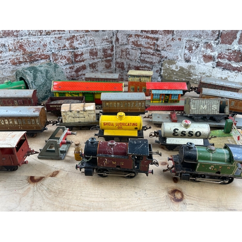 67 - O Gauge Tinplate Mechanical Trains & Rolling Stock Some Hornby