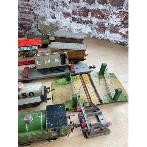 67 - O Gauge Tinplate Mechanical Trains & Rolling Stock Some Hornby