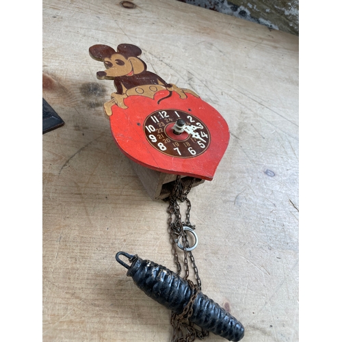 193 - Mickey Mouse Clock & One Other For Spares Or Repair