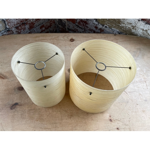 373 - Two Mid Century Spun Fibreglass Lamp Shades