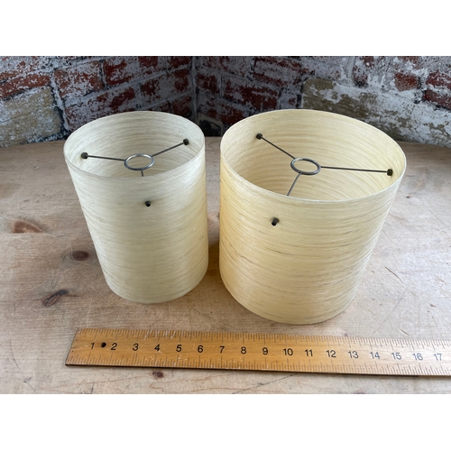 373 - Two Mid Century Spun Fibreglass Lamp Shades