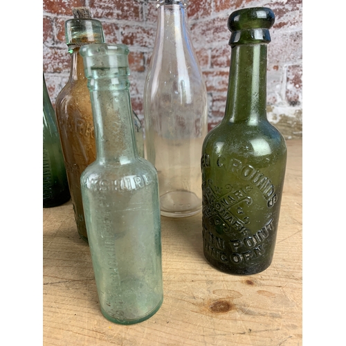 107 - Collection of Antique and Vintage Bottles inc. Codswallop with Top