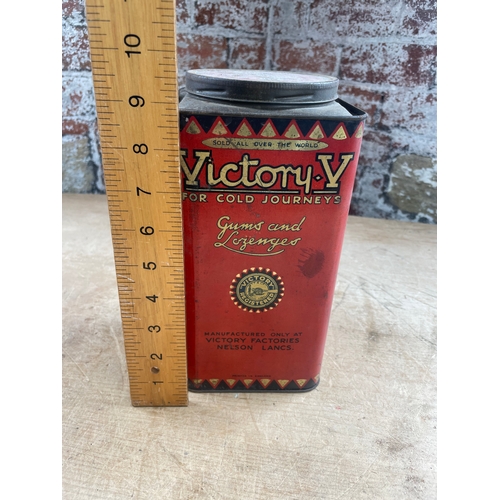 99 - Early Victory V Lozenges Window Shop Display Tin