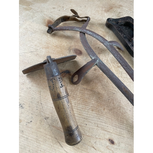 286 - Group Of Vintage Tools & Horse Item