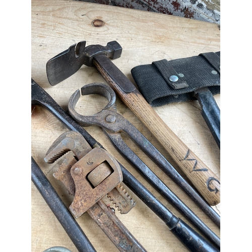 286 - Group Of Vintage Tools & Horse Item