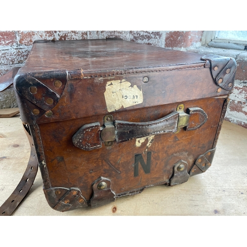 35 - Large Drew & Sons, Piccadilly Gardens Leather Travel Trunk