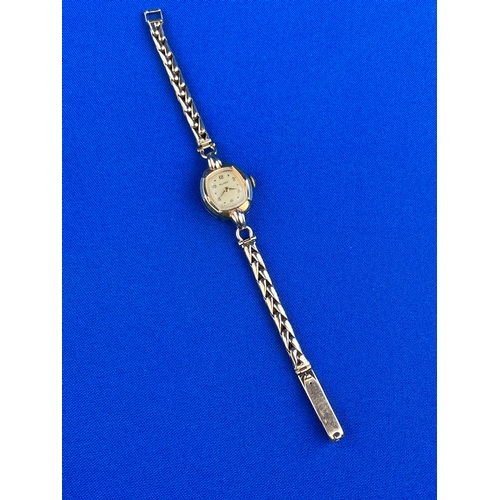 13 - 9ct Gold Ladies Rotary Watch, Working 15.68g Gross Weight