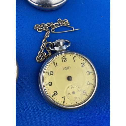 202 - Four Vintage Pocket watches For Spares Or Repair Inc. Smiths Empire & Ingersol