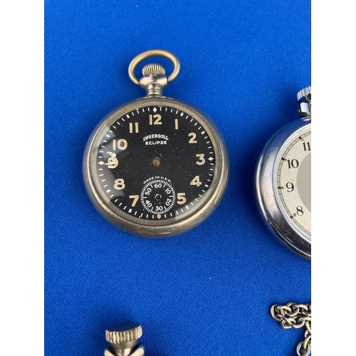 202 - Four Vintage Pocket watches For Spares Or Repair Inc. Smiths Empire & Ingersol