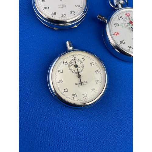 204 - Three Vintage Stop Watches For Spares Or Repair