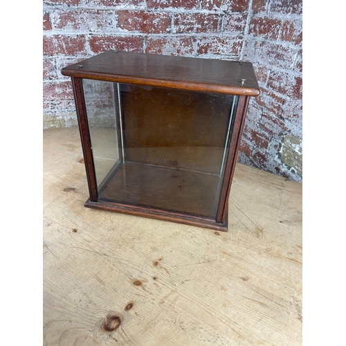 168 - Wood & Glass Cabinet