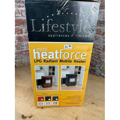 269 - Lifestyle Mini Heatforce LPG Radiant Mobile Heater RRP £109