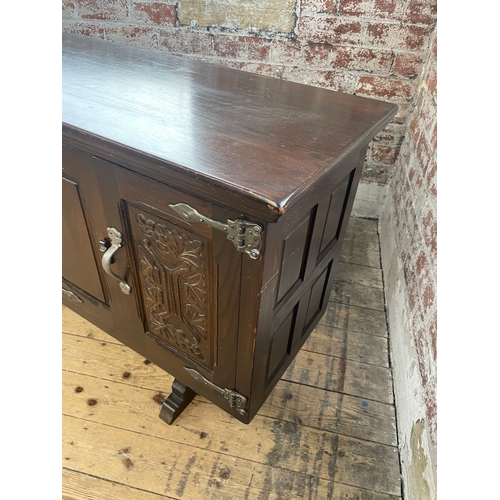 413 - Solid Mahogany Coloured Vintage Sideboard