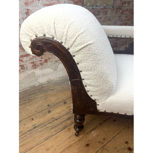 417 - Edwardian Reupholstered Chaise Lounge