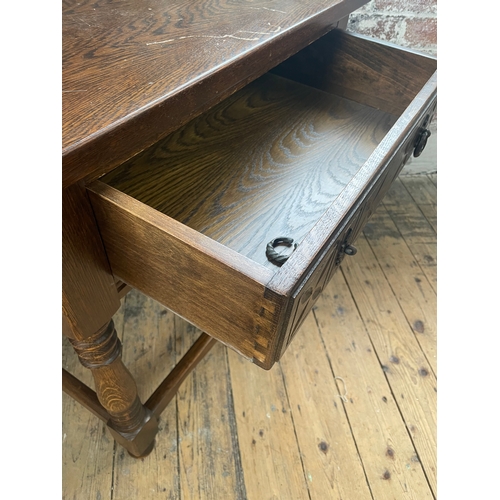 421 - Vintage Solid Wood Console / Hall Table With Drawer