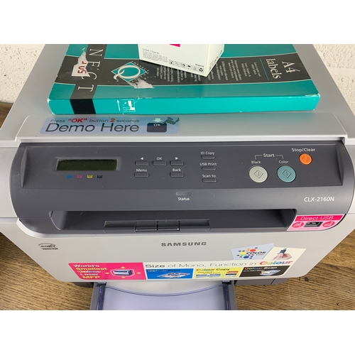 315A - Samsung CLX-2160N Multifunction Colour Laser Printer comes with Spare Toner and All Leads