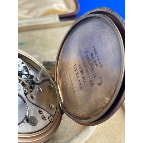 96 - Denison Cased Vintage Pocket Watch Working.