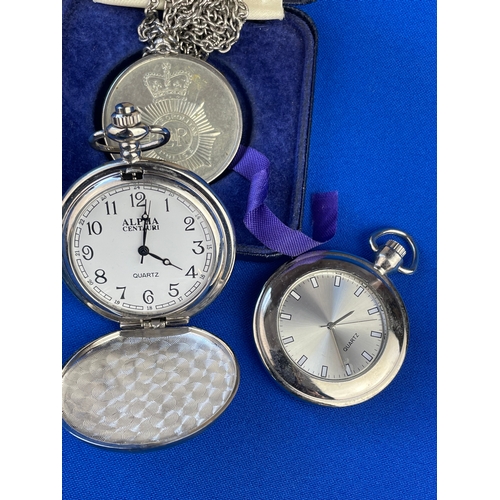 215 - Two Quartz Pocket Watches & 1979 150th Anniversary Of The Metropolitan Police