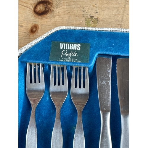 216 - Vintage Viners Stainless Steel Cutlery Canteen