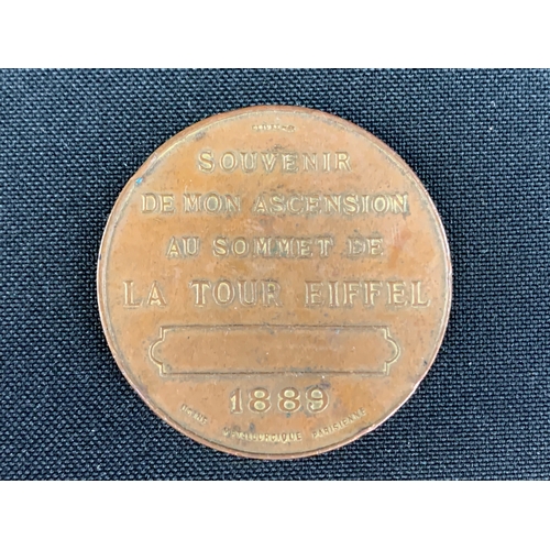 66 - 1889 Bronze Eiffel Tower Ascension Token