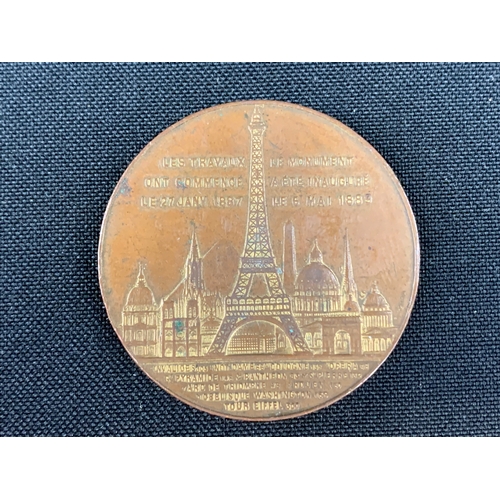 66 - 1889 Bronze Eiffel Tower Ascension Token