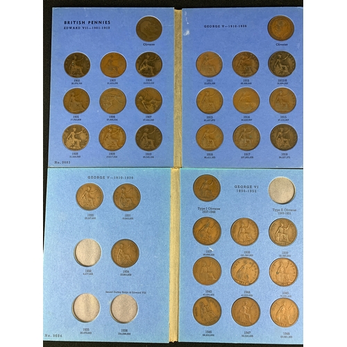 77 - Two Whitman Folders - Many Great Britain Pennies