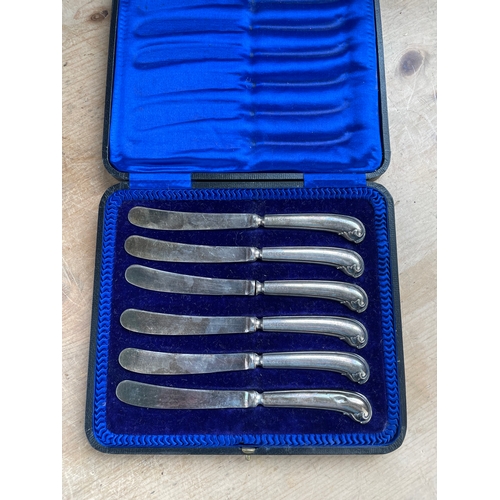 40 - 1914 Sheffield Hallmark Silver Handled Fruit Knives