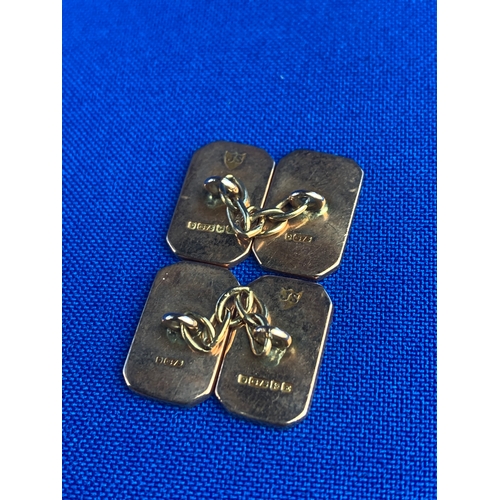 42 - 9ct Rose Gold Cufflinks - 7.7g