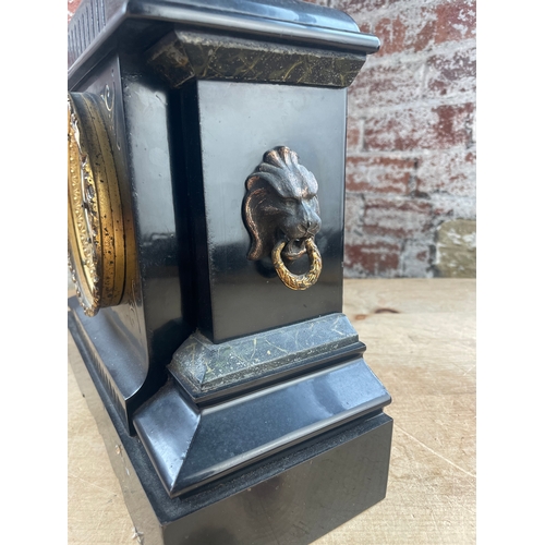 27 - Cast Iron Ansonia Clock Co Mantle Clock.