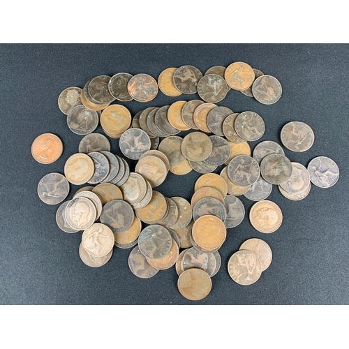 184 - Large Collection of Vintage Pennies largely dating around 1900