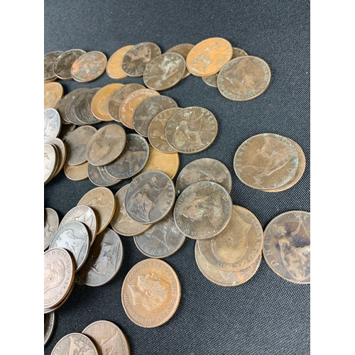 184 - Large Collection of Vintage Pennies largely dating around 1900