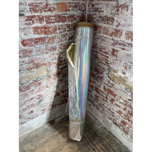 334 - Huge Roll Of Holographic Flower Wrapping Foil