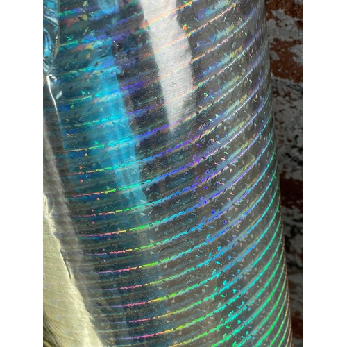 334 - Huge Roll Of Holographic Flower Wrapping Foil