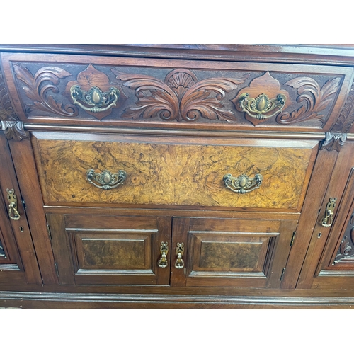 417 - Victorian Burr Walnut Sideboard