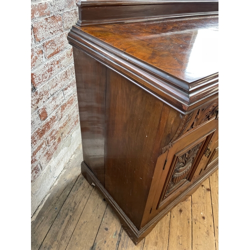 417 - Victorian Burr Walnut Sideboard