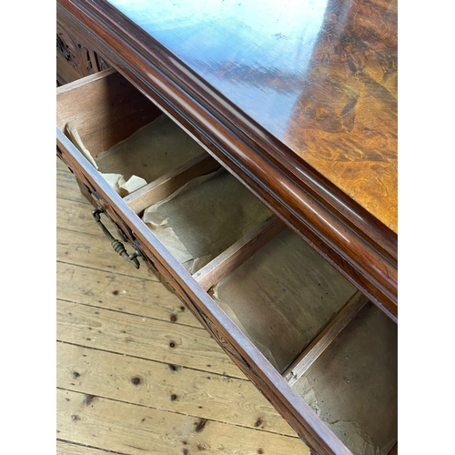 417 - Victorian Burr Walnut Sideboard