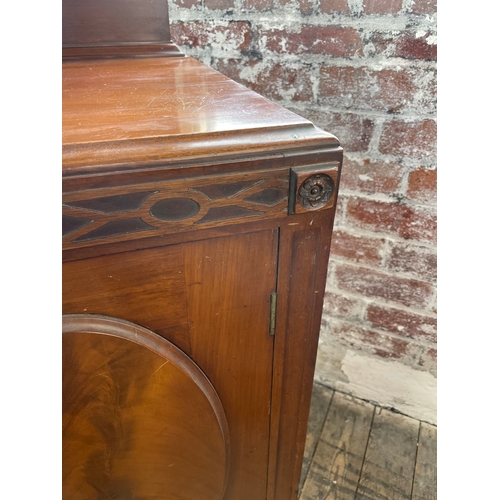 418 - Edwardian Sideboard Made By H. Leemig, House Furnisher 29 Lister Lane Halifax.