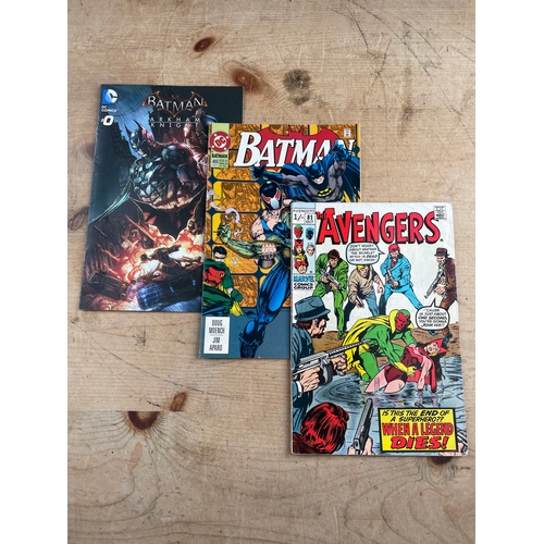 118 - Marvel Avengers No 81, DC Batman No 489 & DC Batman Arkham Knight No 0. All Comics In Good Condition... 