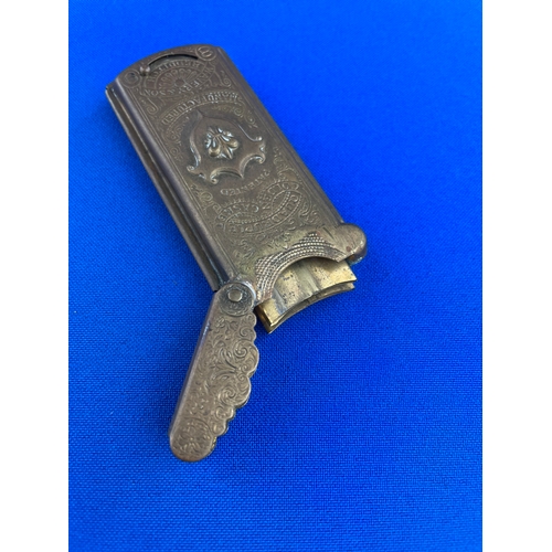 55 - W. Avery & Sons, Redditch - The Quadruple Golden Casket. Victorian Brass Needle Case